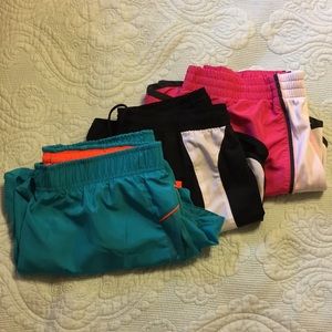 Set of 3 Athletic Running Shorts Size Small